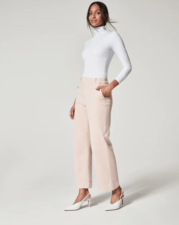 High Waist Pants Women's Casual Loose Straight Trousers - Minihomy