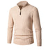 Men's Long-sleeved Half-turtleneck Zip-up Sweater - Minihomy