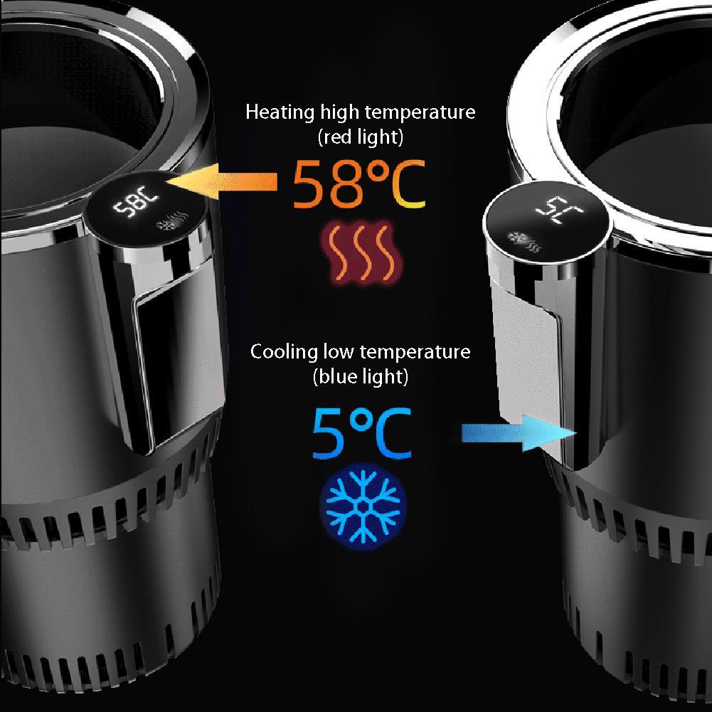 Intelligent Car Cup Warmer Cooler 2 in 1 with Smart Digital Display - Minihomy