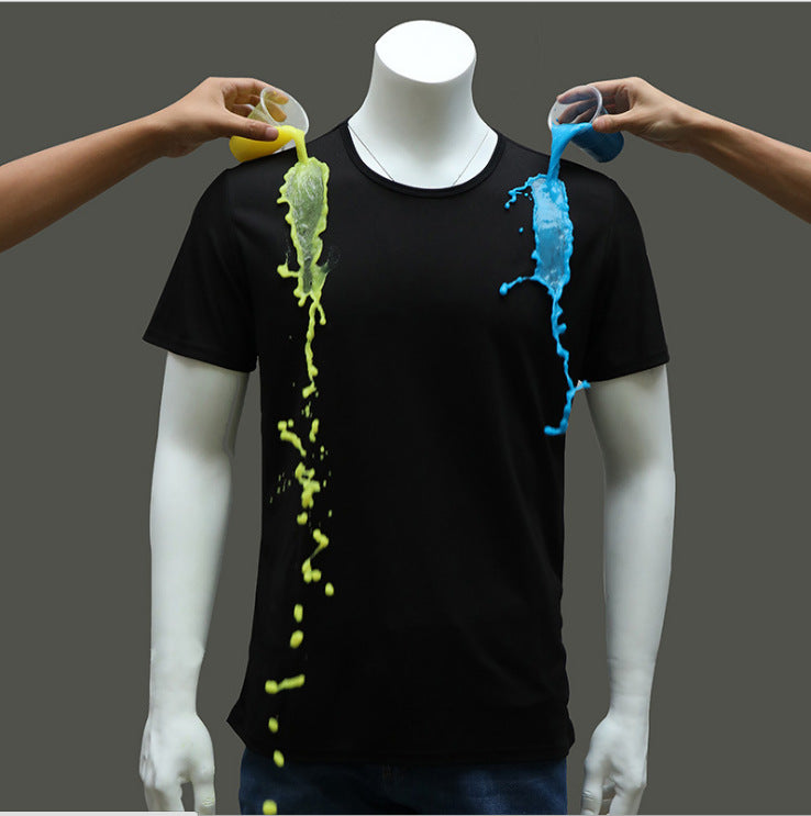 Quick-drying Waterproof Anti-fouling T-shirt - Couple Half Sleeve Bottoming Shirt