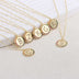 Gold English Letter Round Necklace: Add a Splash of Color to Your Style! - Minihomy