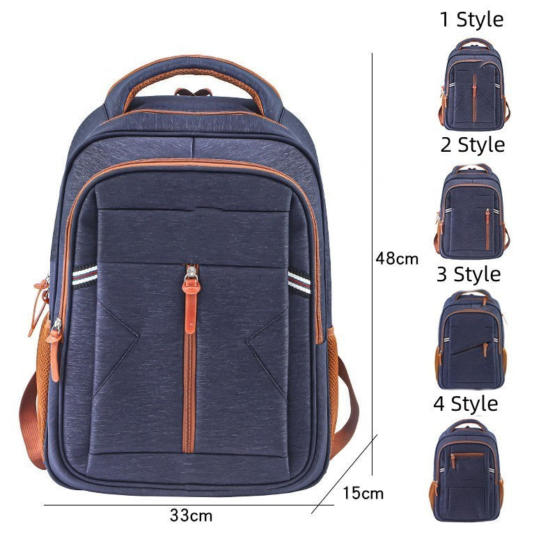 Large Capacity And Simple Men's Backpack Computer Bag - Minihomy