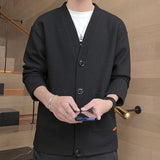 Men's Coat Waffle Collar Cardigan - Minihomy