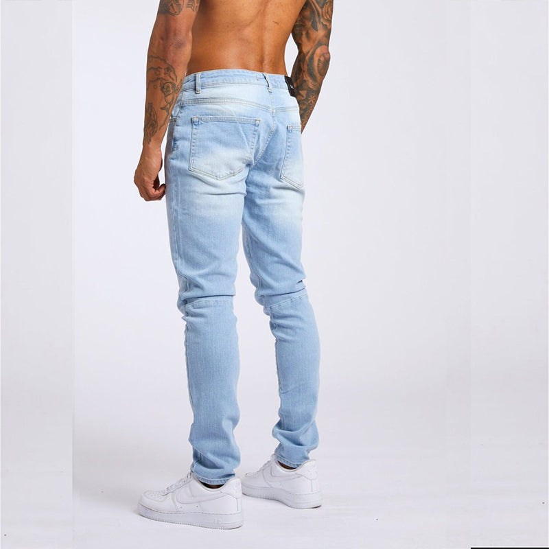 Men's Casual Slim Fit High Waist Jeans - Minihomy