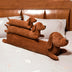 Brown Cute Dachshund Long Sofa Home Decor Pillow - Minihomy