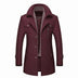 Long Jacket Slim Fit Overcoat Casual Wool Blends Warm Outerwear Windbreaker Men - Minihomy