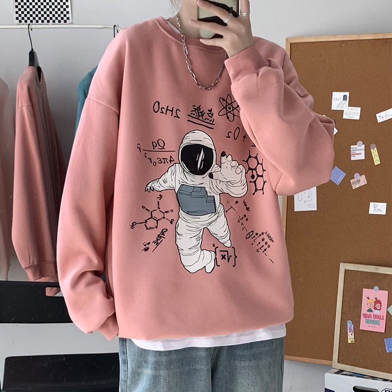 Erkekler için Evren Astronot Sweatshirt