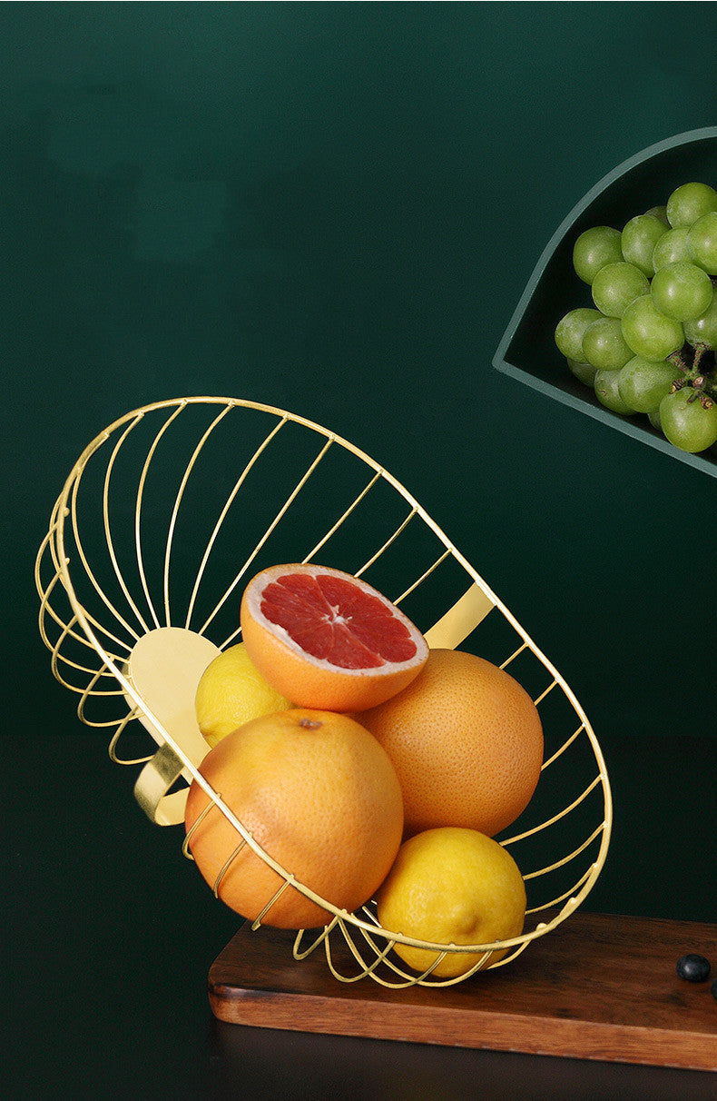 Metal Hollowed Out Fruit Vegetable Snack Tray Bowl Basket Kitchen Storage Rack Holder - Your Handy Kitchen Organizer - Minihomy