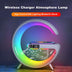 Intelligent G Shaped LED Lamp Bluetooth Speaker Wireless Charger Atmosphere Lamp App Control - Minihomy