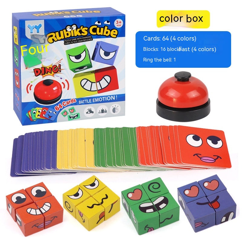 Face Changing Rubik's Cube Educational Toy Expression Building Blocks - Minihomy