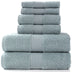 Home Simple Cotton Absorbent Towel Bath Towel 6-Piece Set: Fashionable Simplicity for Your Home - Minihomy