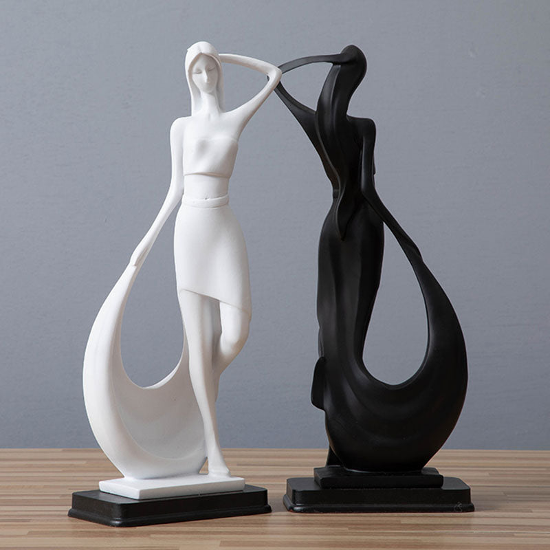 Nordic Minimalist Abstract Sculpture Statue Resin Crafts - Minihomy