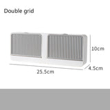 Double Grids Soap Storeage Box Wall Puch Free Drain Soap Holder - Minihomy