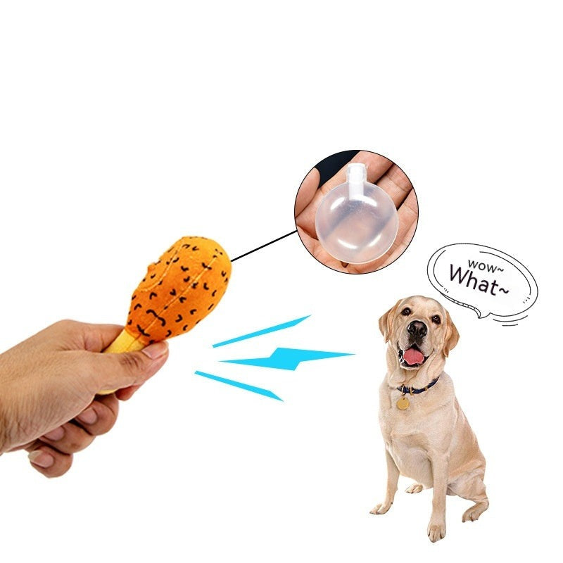 Plush Food Leakage Puzzle Simulation Chicken Leg Interactive Sound Dog Toy: Treat Your Pup to Interactive Fun - Minihomy