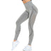 High waist yoga pants women's knit - Minihomy