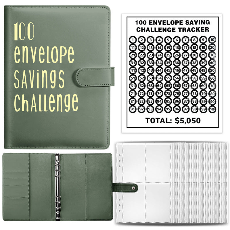 Couple Challenge Save Money Deposit And Savings Journal Book Loose-leaf Binder - Minihomy