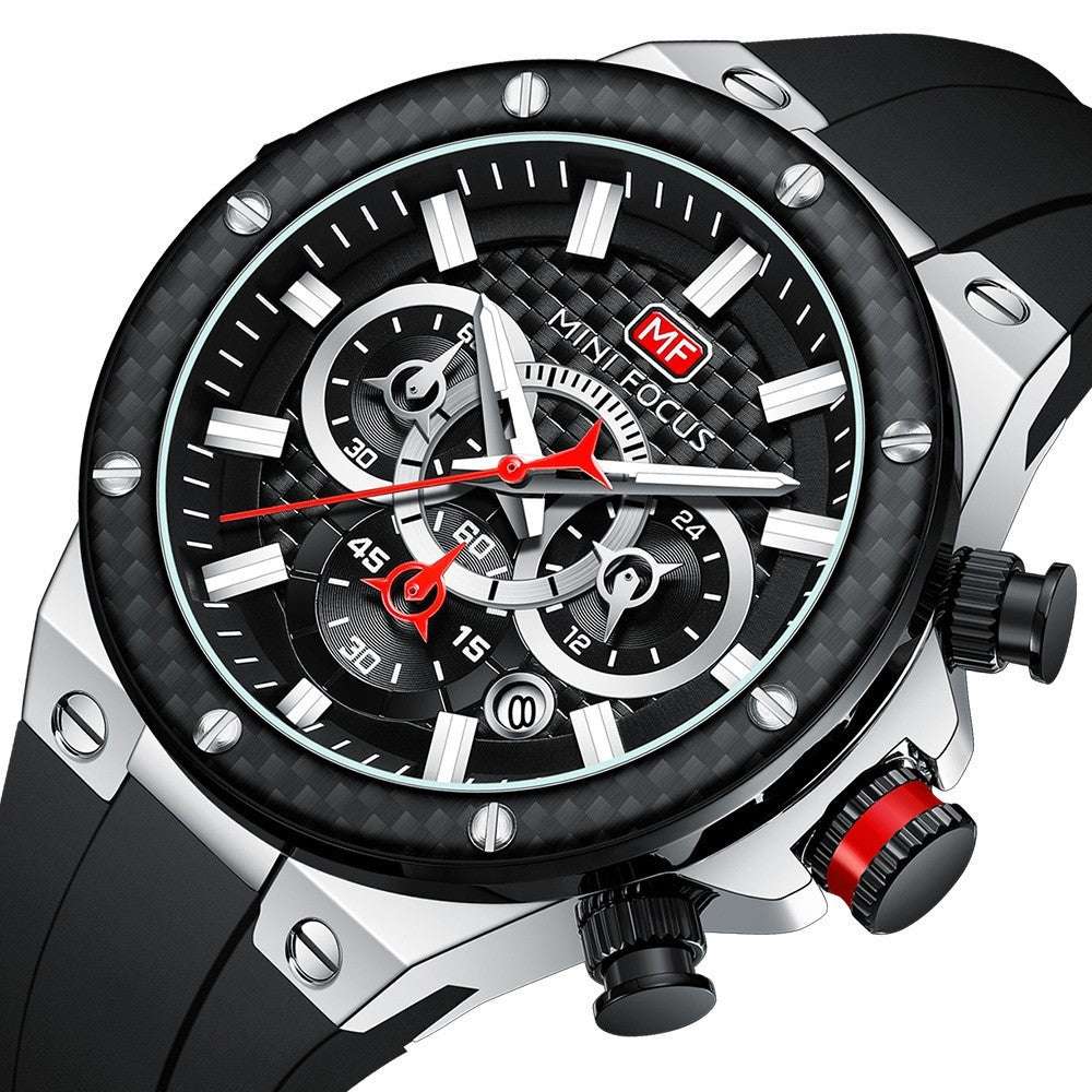 Men's Sports Watch Waterproof Carbon Fiber Ring - Minihomy