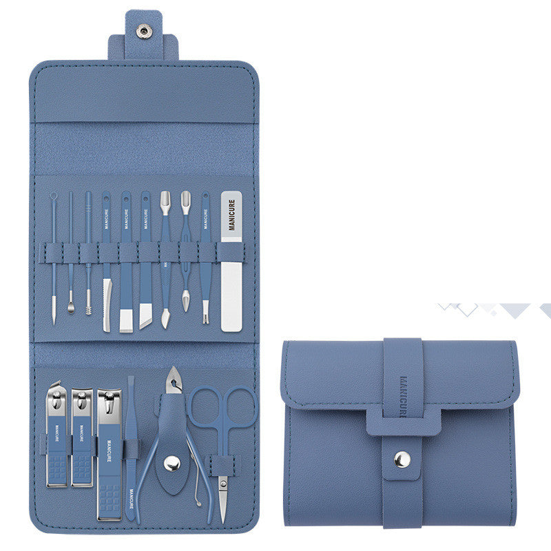 Elevate Your Grooming Routine with the Stylish 16-Piece Manicure Set - Minihomy