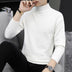 Men's Pure Color Half Collar Sweater: Embrace Casual Elegance - Minihomy