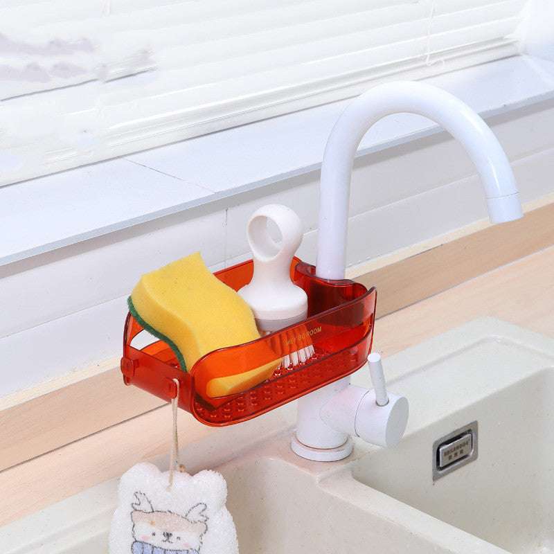 Installation-free Faucet Snap-on Sink Rack Kitchen Bathroom Suppliers Tools - Minihomy