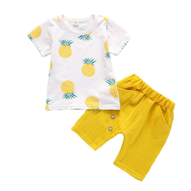 Baby summer short sleeve two-piece suit - Minihomy