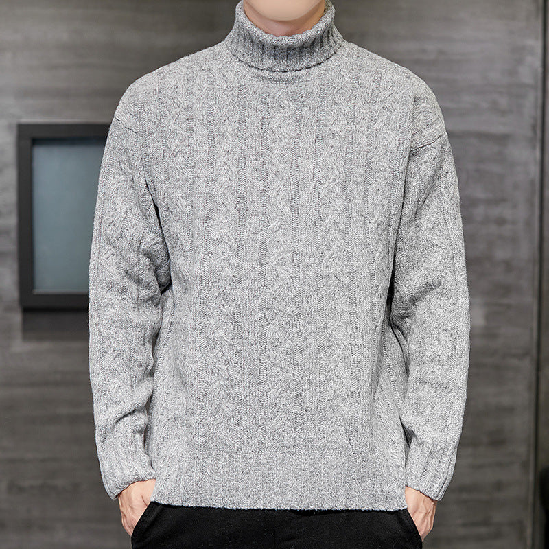 Loose High Neck Men Sweater Thickening - Minihomy