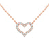 Exquisite Heart Necklace For Women - All-Matching Japanese Peach Heart Clavicle in Rose Gold - Minihomy