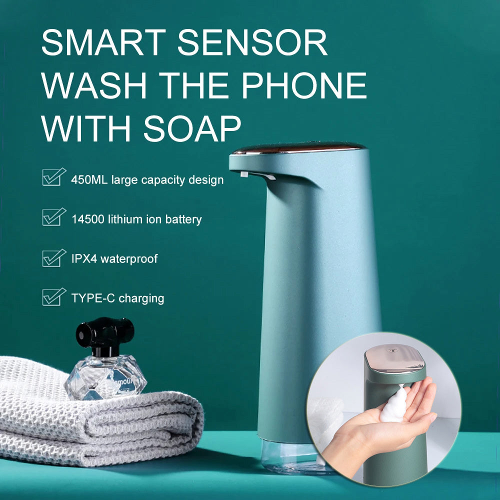 Automatic Foam Soap Dispensers Bathroom Smart Washing Hand Sanitizer Sensor Machine For Kitchen And Bathroom - Minihomy