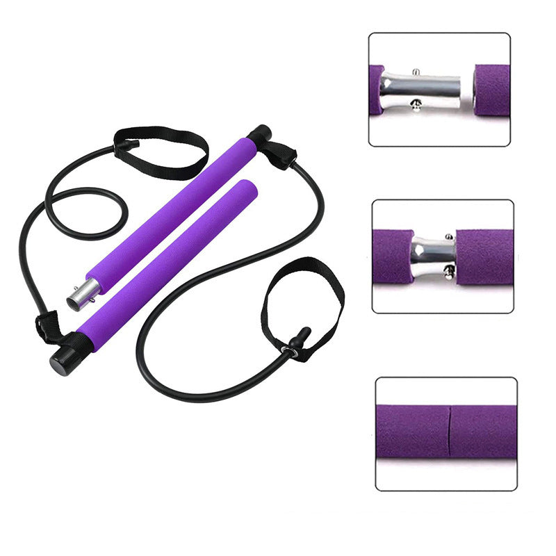 Fitness Yoga Pilates Bar Portable Gym Accessories Sport Elastic Bodybuilding Resistance Bands For Home Trainer Workout Equipment - Minihomy