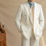 Men's Casual Seersucker Suit Half Lined - Minihomy