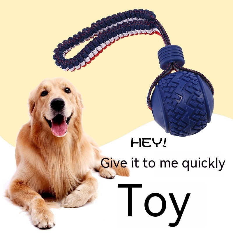 Interactive Dog Toy Ball - Teether with Rope for Chewing, Training & Fun - Minihomy