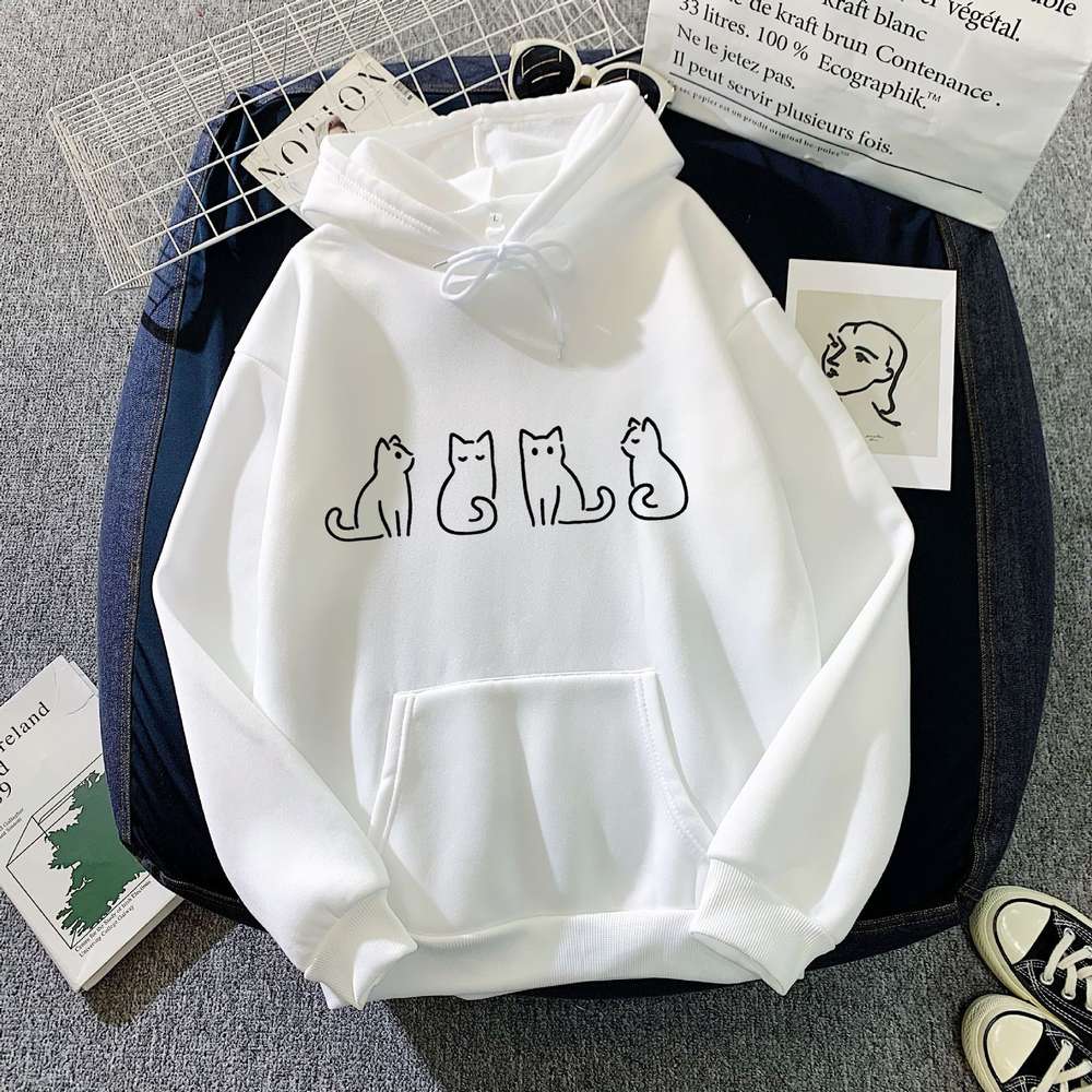 Hoodie Sweater Couple Loose Printed Top - Minihomy