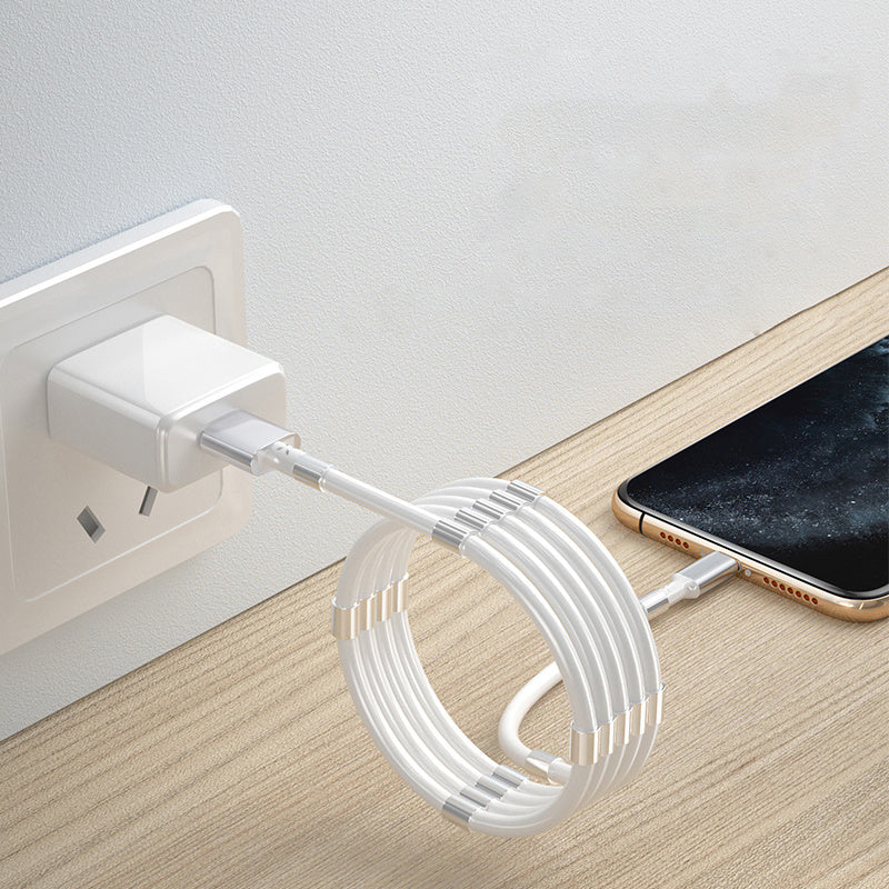 Magic Rope Magnetic Absorption Data Cable - TPE Magnetic Fast Charging Cable - Minihomy