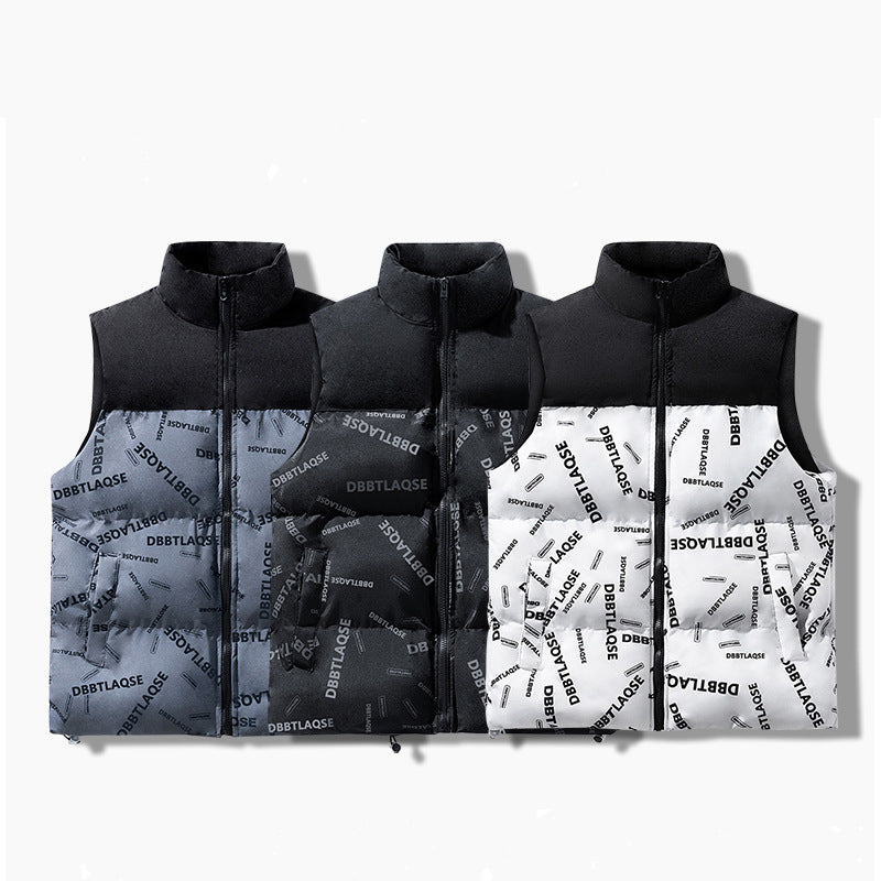 Men's Winter Stitching Sleeveless Cotton Coat - Minihomy