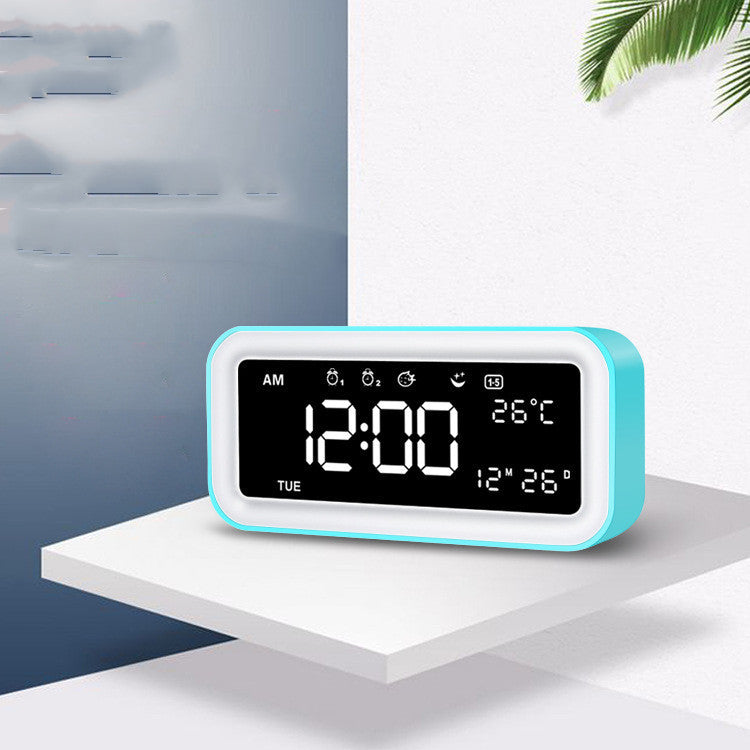 Multifunctional LED Atmosphere Light Multicolored Atmosphere Light Alarm Clock - Minihomy