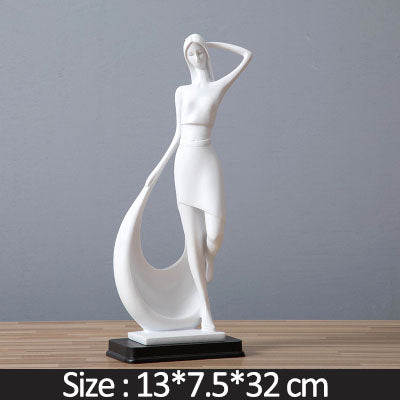 Nordic Minimalist Abstract Sculpture Statue Resin Crafts - Minihomy