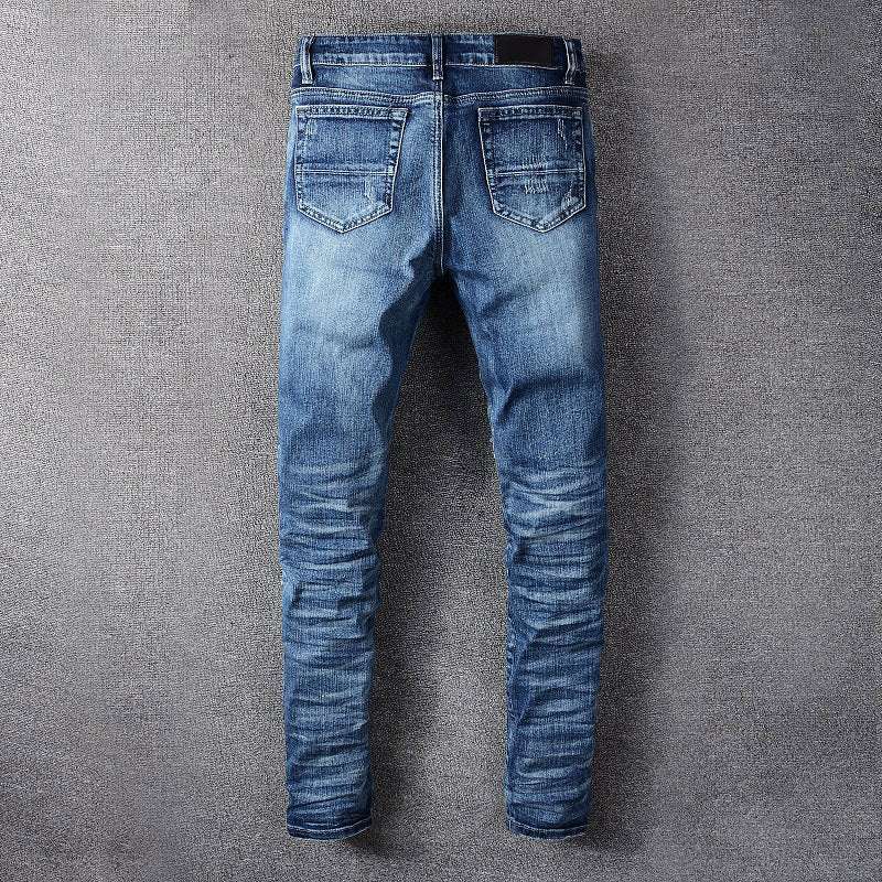 Hole & Patch Patch Scrape Popular Jeans For Men - Minihomy