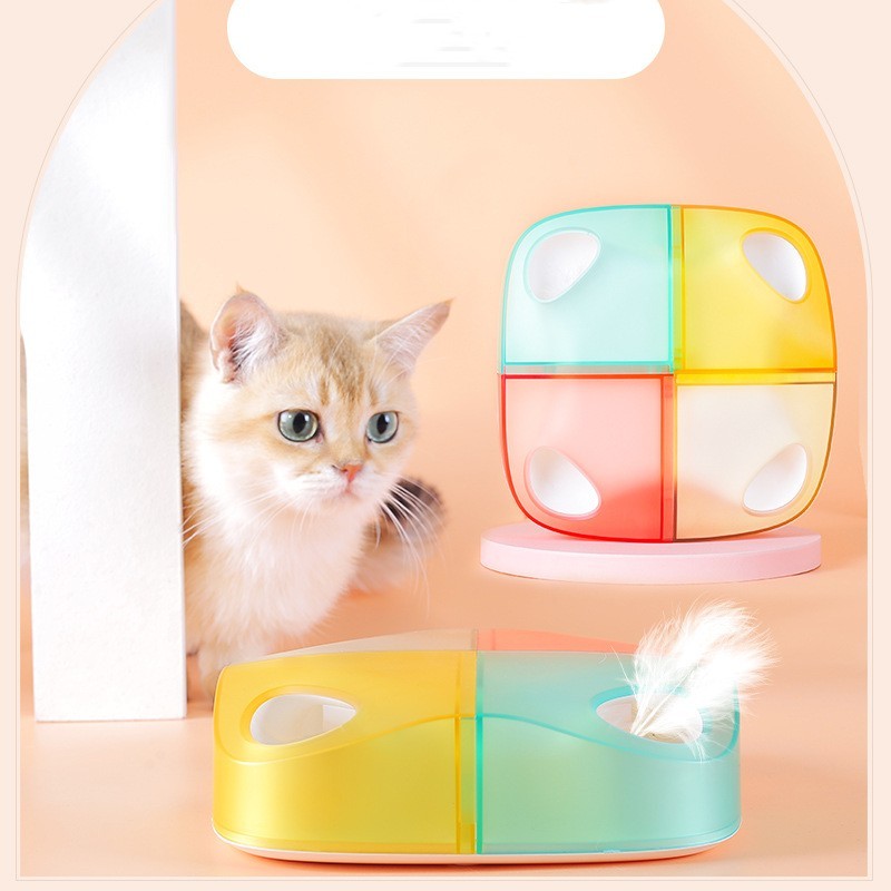 Automatic Teasing Cat Feather Electric Rechargeable Pets Toy Pet Products - Minihomy