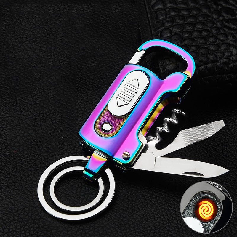 Rechargeable Keychain Lighter - Multi-Tool Camping Survival Lighter