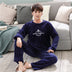 Long Sleeve Padded Flannel Pajama Suit - Minihomy