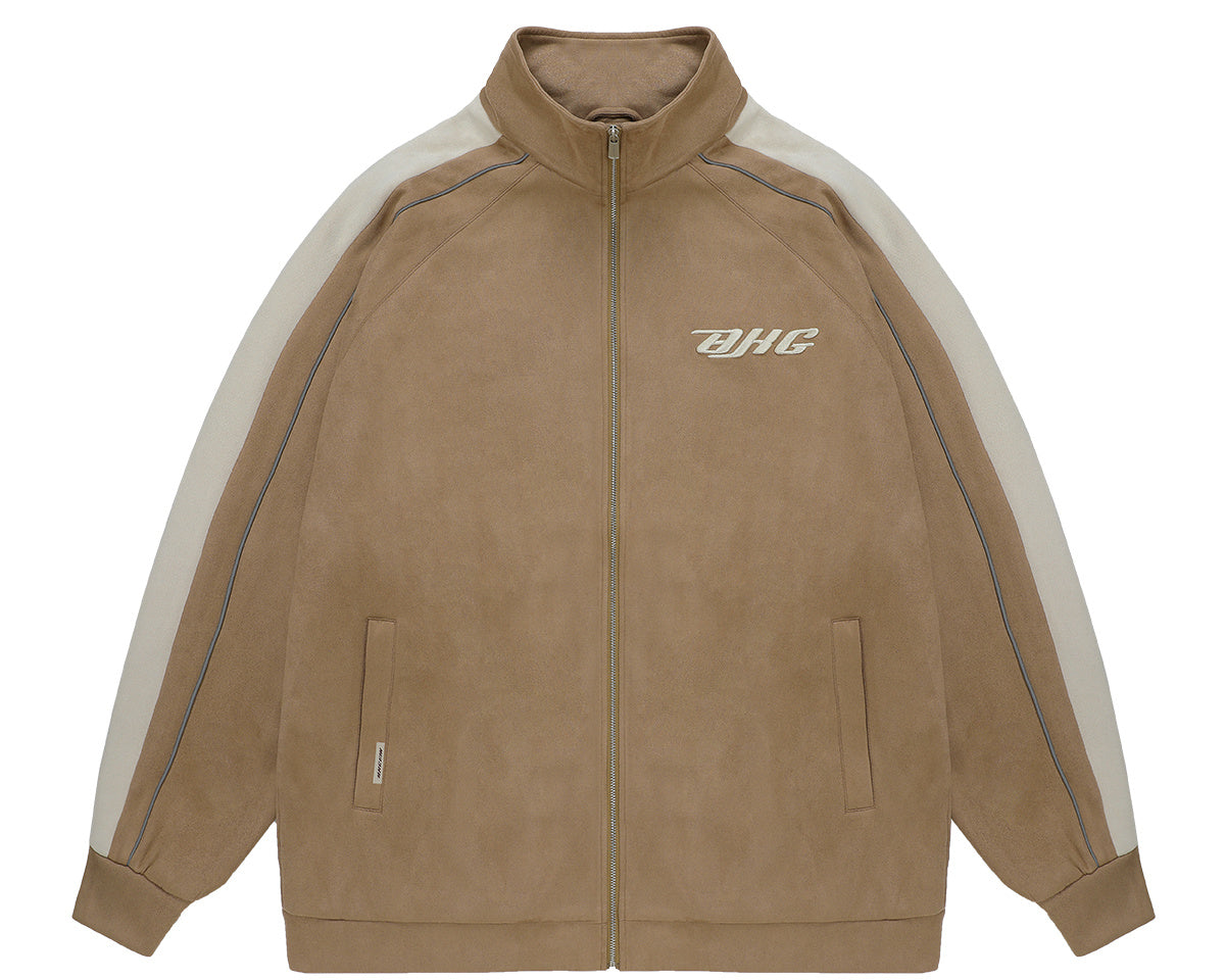 Men's Suede Vintage Baseball Jacket - Minihomy