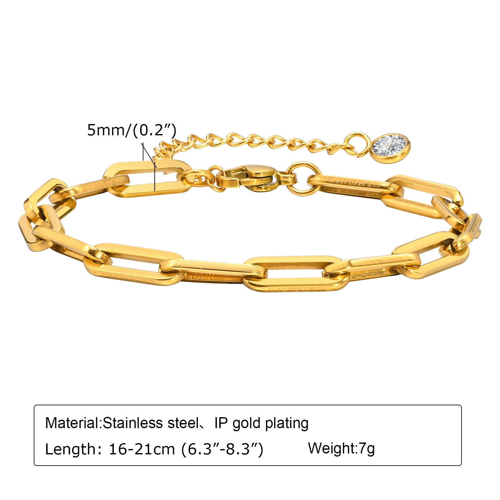 Ornament Extended Stainless Steel Bracelet Gold - Minihomy