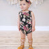 Floral Sunsuit Romper  Headband 2pc set - Minihomy