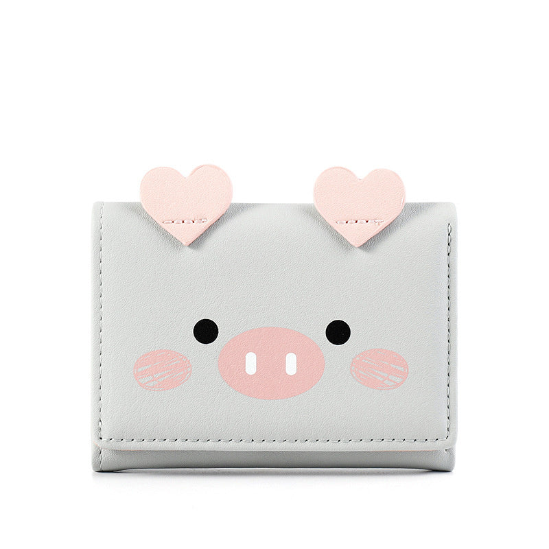 Cute Cartoon Lady Trifold Wallet for Women