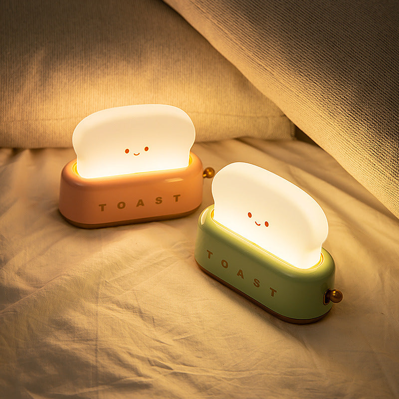 Funny LED Bread Maker Night Light - USB Charging, Dimmable, Timer, Kids Room Lamp - Minihomy