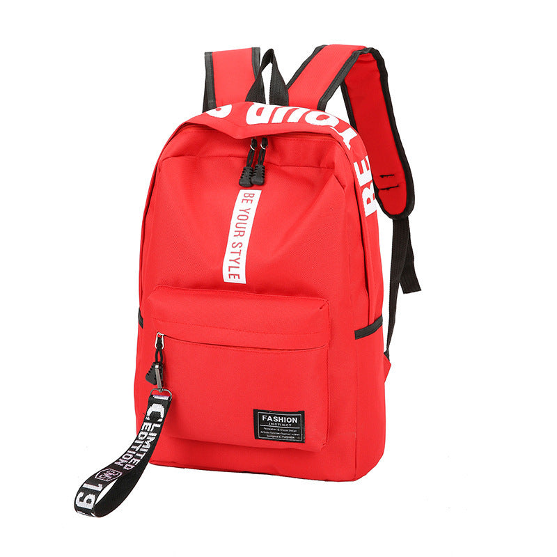 Canvas Large Capacity Fashion Letter Backpack - Minihomy