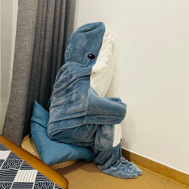 Cartoon Shark Sleeping Bag Pajamas Office Nap Shark Blanket  For Children Adult - Minihomy