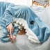 Cartoon Shark Sleeping Bag Pajamas Office Nap Shark Blanket  For Children Adult - Minihomy