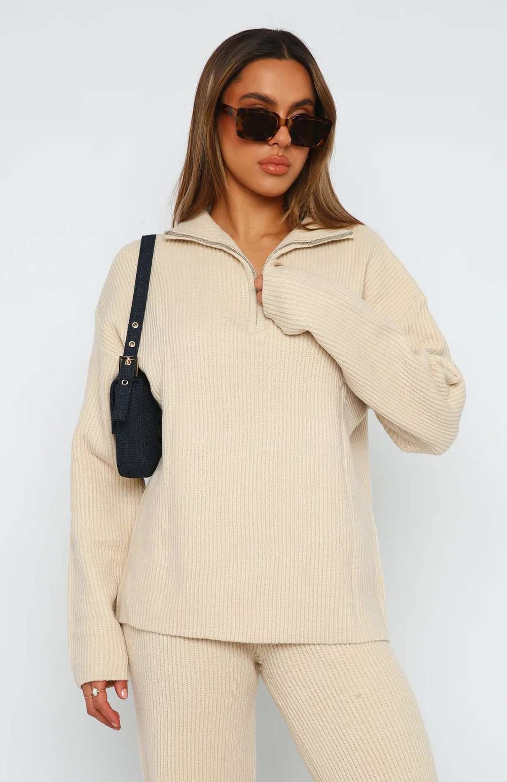 Fashion Pure Color Comfort Wool Long-sleeve Zipper Long - Minihomy