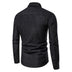 Men's Clothing Print Black Long Sleeve Shirt - Minihomy